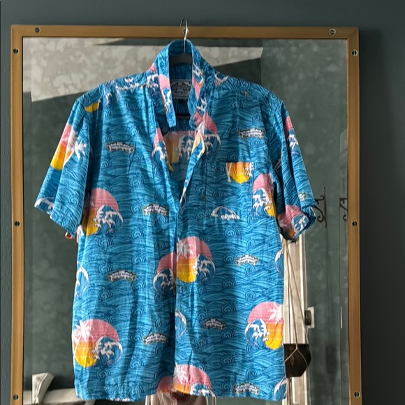 Sierra Nevada Brewing Co Blue Tropical Print Men's Shirt - Picture 1 of 5